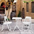 Siesta Dream Folding Outdoor Bistro Set with 2 Chairs White ISP0791S-WHI-WHI